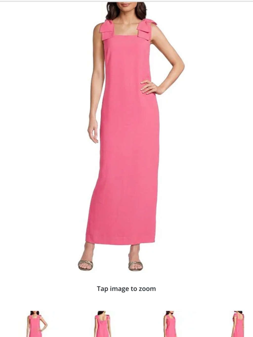 Lilly Pulitzer Bernice Satin Back Crepe Square Neck Bow Shoulder Midi Dress